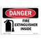 Signmission OSHA Danger Sign, 10" Height, Aluminum, Fire Extinguisher Inside, Landscape, 1014-L-2373 OS-DS-A-1014-L-2373 - alternate 1